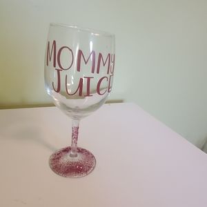 Glitter wine glass